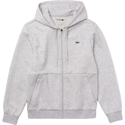 Lacoste Mesh Panels Hoodie - Grey Chine /Light Grey