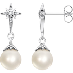 Thomas Sabo Star Earrings - Silver/Pearl/Transparent