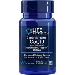 Life Extension Super Ubiquinol CoQ10 with Enhanced Mitochondrial Support 100mg 60 stk