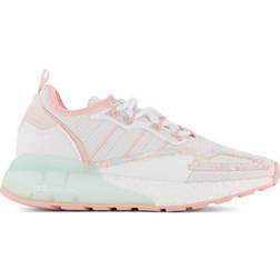 Adidas Kid's ZX 2K - Cloud White/Cloud White/Haze Coral