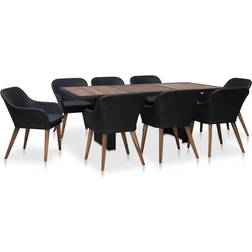 vidaXL 3057813 Essgruppe, 1 Tisch einschl. 8 Stühle