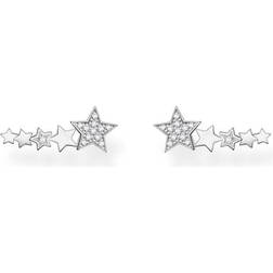 Thomas Sabo Ear Climber Star Earrings - Silver/Transparent