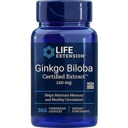 Life Extension Ginkgo Biloba Certified Extract 120mg 365 stk