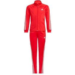 adidas Team Polyester Regular 3-stripes Tracksuit - Vivid Red/White (H26620)