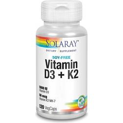 Solaray Vitamin D3 + K2 120