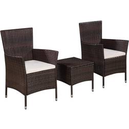 vidaXL 44093 Café-Set, 1 Tisch einschl. 2 Stühle