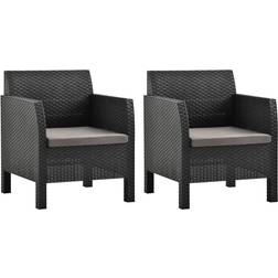 vidaXL 3079666 2-pack Trädgårdsmatstol
