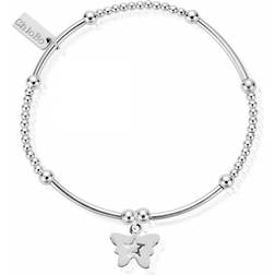 ChloBo Cute Mini Butterfly Bracelet - Silver