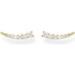 Thomas Sabo Climber Earrings - Gold/Transparent