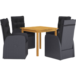 vidaXL 3067719 Ensemble repas de patio, 1 Table incluse 4 Chaises