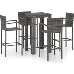 vidaXL 3064809 Bargrupp, 1 Bord inkl. 4 Stolar