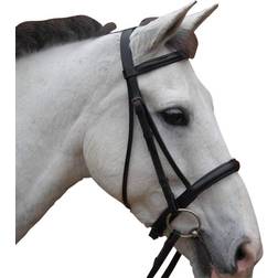 Hy Equestrian Padded Cavesson Bridle with Rubber Grip Reins