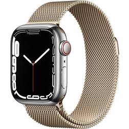 Apple Watch Series 7, Stainless Steel, 45mm, GPS + Cellular, Milanese Loop