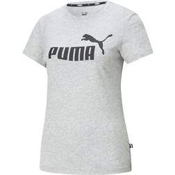 Puma Essentials Logo Women's Tee - Light Gray Heather