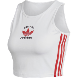 adidas 3-Stripes Tank Top - White/Scarlet