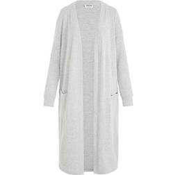 Noisy May Long Cardigan - Light Grey Melange