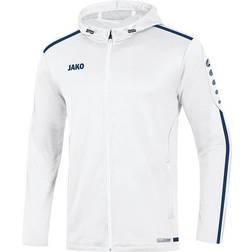 JAKO Kid's Striker 2.0 Hooded Jacket - White/Blue