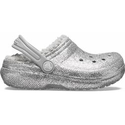 Crocs Classic Glitter Lined Clog - Silver/Metaal