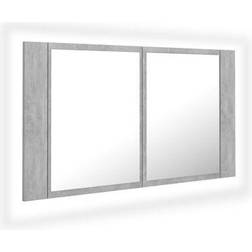 vidaXL Armoire À Miroir À LED De Bain LED 80 x 12 x 45 Acrylique