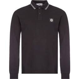 Stone Island Long Sleeve Polo Shirt - Black