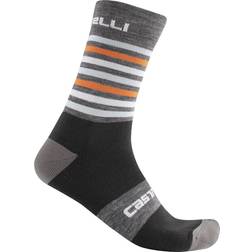 Castelli Gregge 15 Socks Men - Dark Gray/Orange