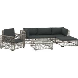 vidaXL 46811 Lounge-Set, 1 Bord inkl. 1 Stolar & 3 Soffor