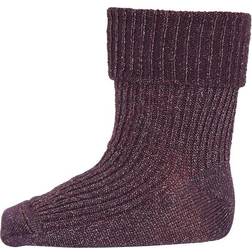 mp Denmark Ida Glitter Socks - Dark Grape (59046-180)