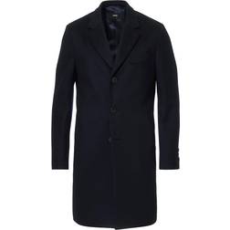 HUGO BOSS Cappotto di lana - Blu Scuro