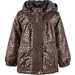 Mikk-Line Winter Jacket w.Print - Chocolate Brown (16905)