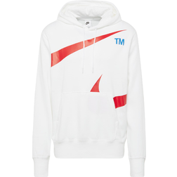 Nike Sportswear Swoosh Pullover Semi Brushed Back Hoodie - White/University Red
