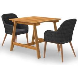 vidaXL 3068718 Essgruppe, 1 Tisch einschl. 2 Stühle