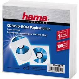 Hama CD pocket paper 100 pcs (White)