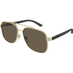 Gucci GG0422S Square Men Sunglasses - Brun