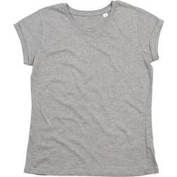 Mantis Women's Roll Sleeve T-shirt - Heather Grey Melange