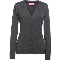 Brook Taverner Augusta V-Neck Cardigan - Charcoal