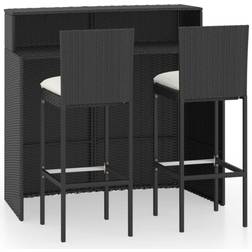 vidaXL 3064881 Conjunto de Bar Exterior, 1 Mesa incl. 2 Sillas