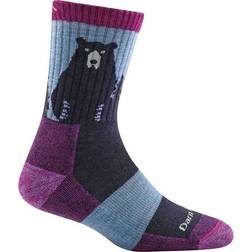 Darn Tough Women's Bear Town Micro Crew Lightweight Hiking Sock - Purple