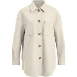 Vila Kimmi Oversize Shirt Jacket - Beige/Super Light Natural Melan