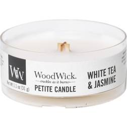 Woodwick White Tea & Jasmine Petite Jar Bougie Parfumée 31g