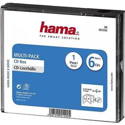 Hama CD Multipack of 6 - Black/Transparent