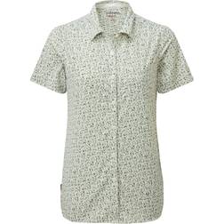 Craghoppers Nosilife Tayma Short Sleeved Shirt - Sage Print