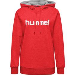 Hummel Felpa con cappuccio da donna Cotton Logo - Rouge