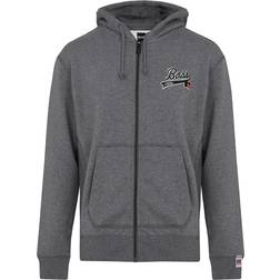 HUGO BOSS x Russell Athletic Exclusive Logo Cotton-blend Zip-up Hoodie - Grey