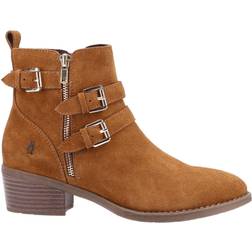 Hush Puppies Jenna Leren Enkellaarsjes - Bruin