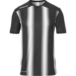 Uhlsport Stripe 2.0 Short Sleeve T-shirt Unisex - Black/White