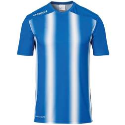 Uhlsport Stripe 2.0 Short Sleeve T-shirt Unisex - Azurblue/White