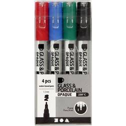 Creativ Company Glass & Porcelain Opaque Marker 1-2mm 4-pack