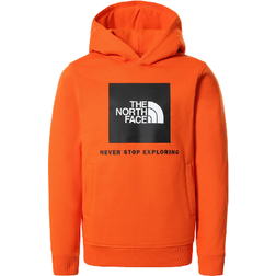 The North Face Youth New Box Crew Hoodie - Red Orange (4MA5)