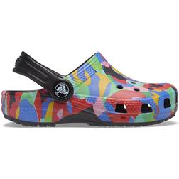 Crocs Kid's Classic Bubble Block Clog - Black/Multi