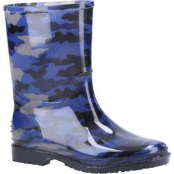 Cotswold PVC Jnr Wellington - Navy Camo